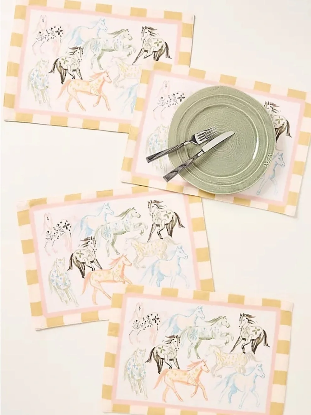 Anthropologie Run Wild Set of 4 Placemats New